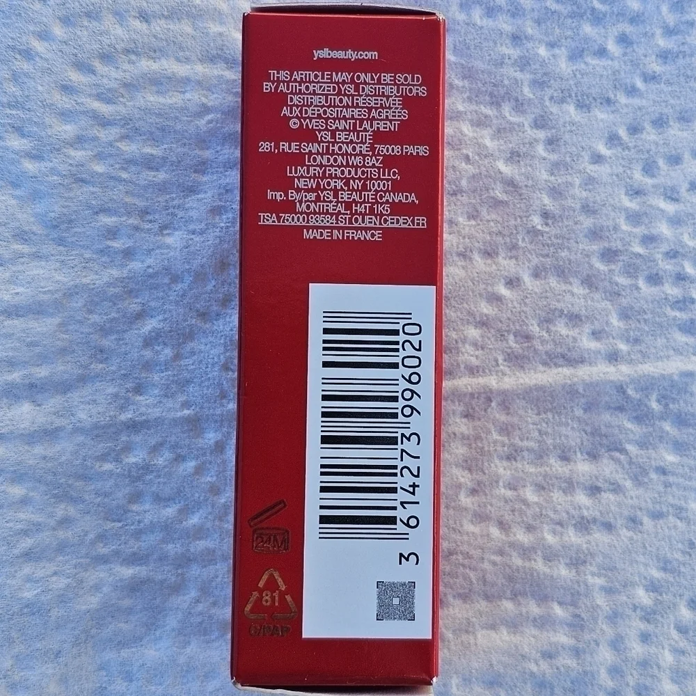 YSL ROUGE PUR COUTURE SATIN LIPSTICK .13OZ COLOR NM NU MUSE